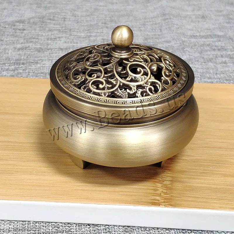 

Медная трехногая подставка для благовоний ручной работы Zen Xuande плита сандаловое дерево горелка резьба благовония горелка чистая