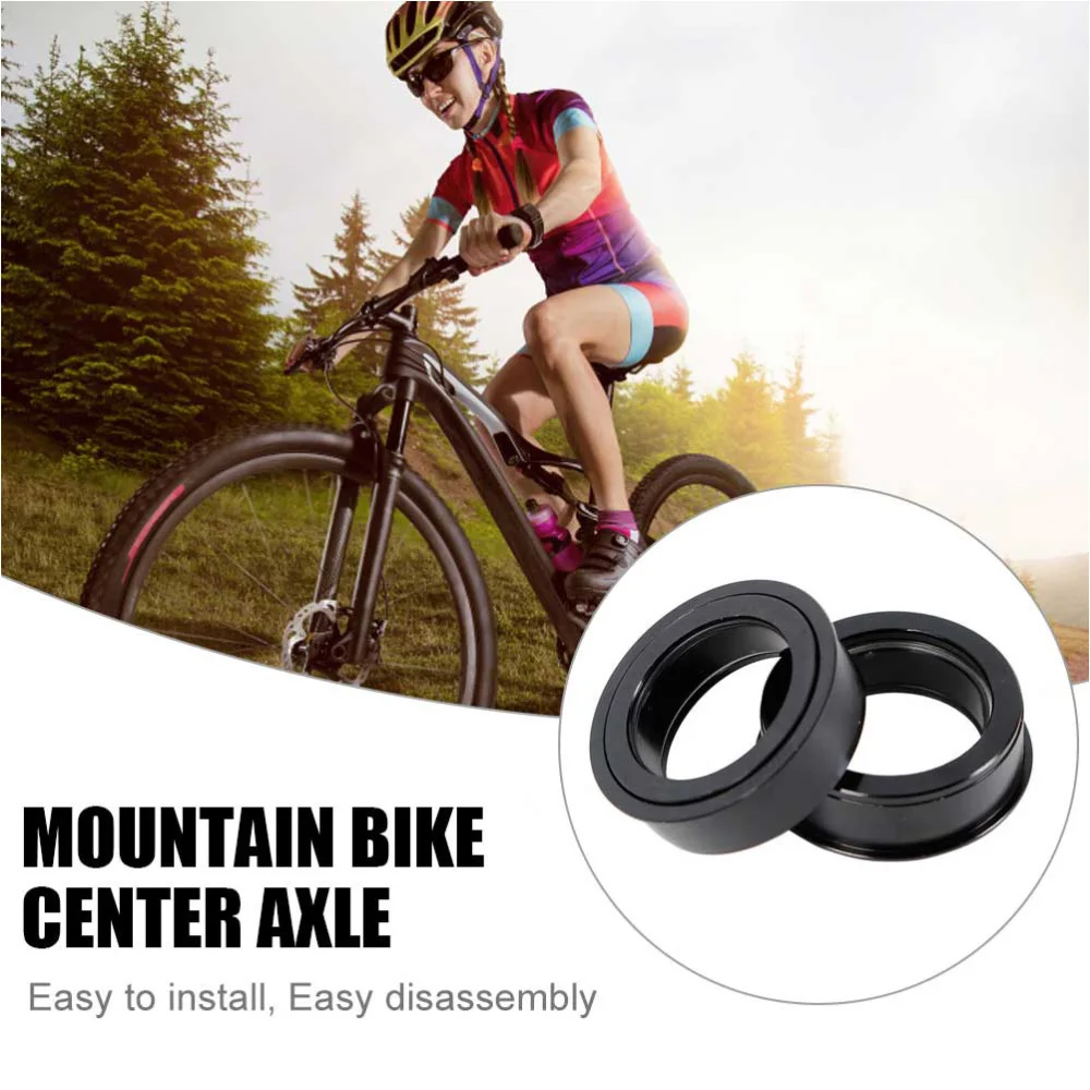 

1pc Mountain Bike Road Bike Practical Pressed-in Bearing Bottom Bracket (Black)