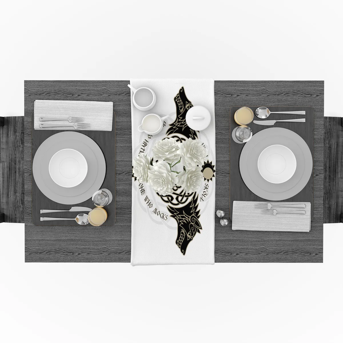 Викинг-Волк скатерть для украшения домашней вечеринки | Дом и сад