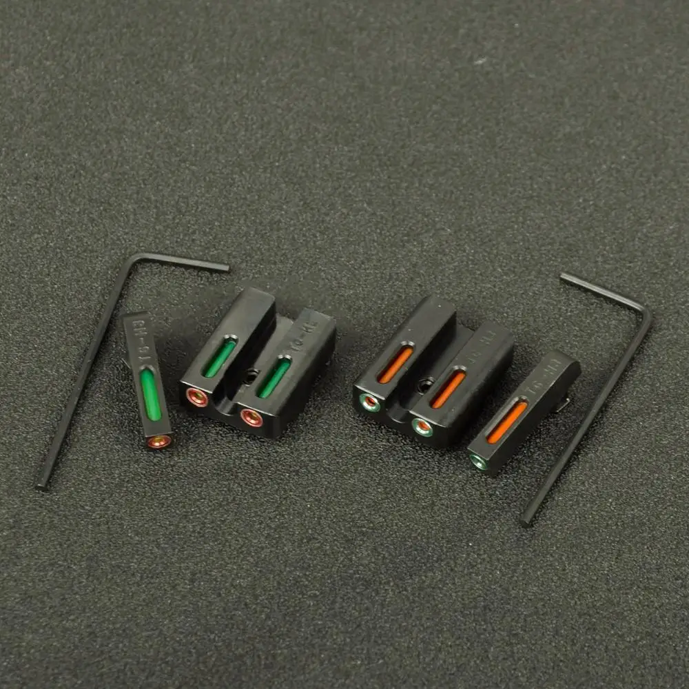 Задний фокусирующий замок для Glock Gear настоящее красное и зеленое оптоволокно 17/17L