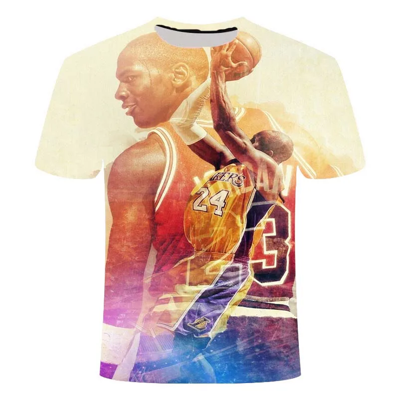Мужская и женская футболка с 3D принтом Kobe Bryant модная уличная Футболка Harajuku