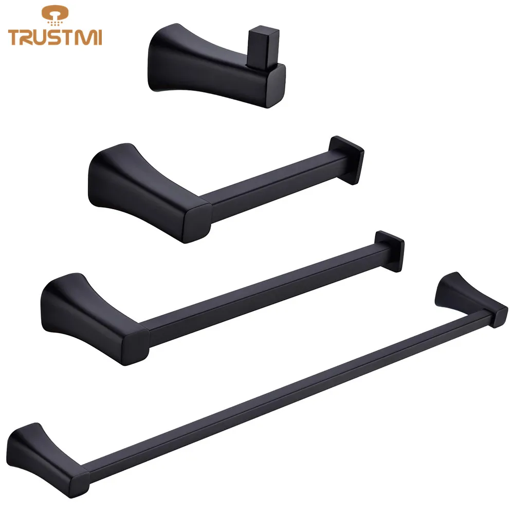 Набор аксессуаров для ванной комнаты черный крючок халата набор направляющих