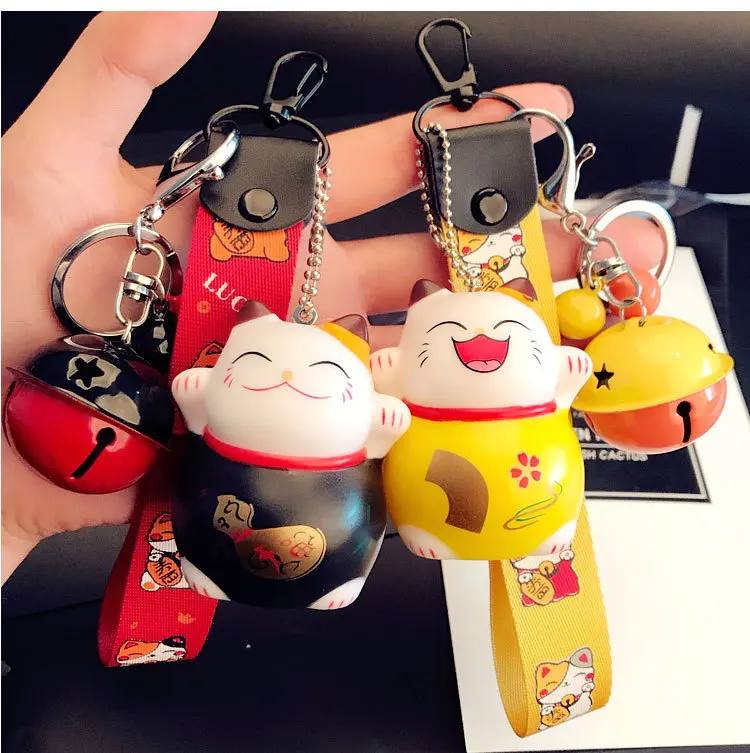 Новинка С изображением из мультфильма Lucky Cat брелок для женщин гравитационный
