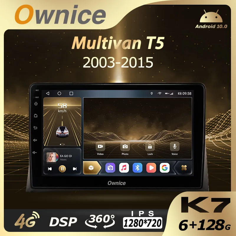 

Автомагнитола K7 Ownice, стерео-система на Android 10,0, 6G, 128G, 360, панорама для Volkswagen Multivan T5 2003-2015, автомагнитола с GPS, 4G LTE