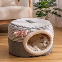 2in1 pet cats house foldable winter indoor cute kitten cave mat sleep bag cat bed for small dogs beds cats nest window supplies