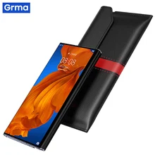 GRMA Original Genuine Leather Wallet Pouch Bag for Samsung Galaxy Z Fold2 5G Case for Huawei Mate X2 Xs X Shockproof Phone Case
