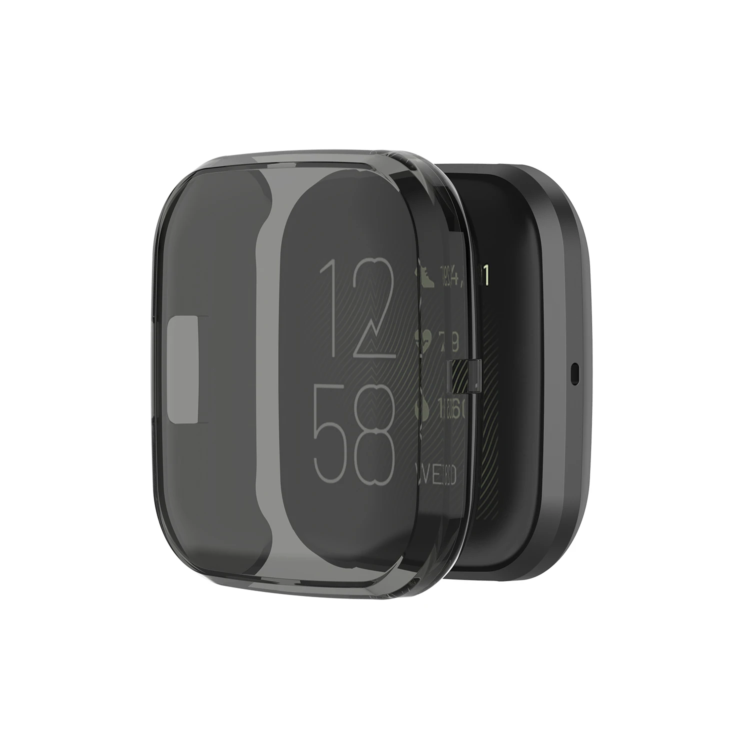 Для Fitbit Versa2 Модные полосы Ультратонкий чехол прозрачный защитный смарт-часы