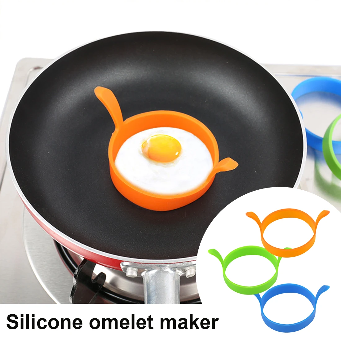 

Food Grade Silicone Egg Ring Breakfast Omelette Fried Egg Molds Pancake Cooking DIY Tools Frying Egg Moulds Kitchen Accessories