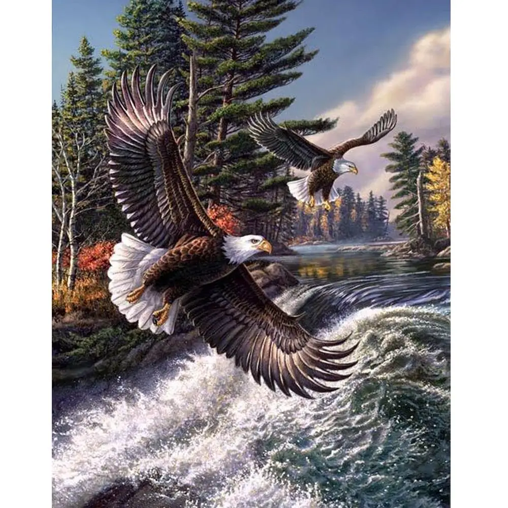 

Full Square/Round Drill 5D DIY Diamond Painting "Animal Eagle" Embroidery Cross Stitch 5D Home Decor Gift
