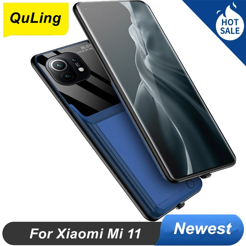 

QuLing чехол для аккумулятора 10000 мАч для Xiaomi Mi 11, чехол для аккумулятора Mi11, умный внешний аккумулятор для Xiaomi 11, чехол для зарядного устройства