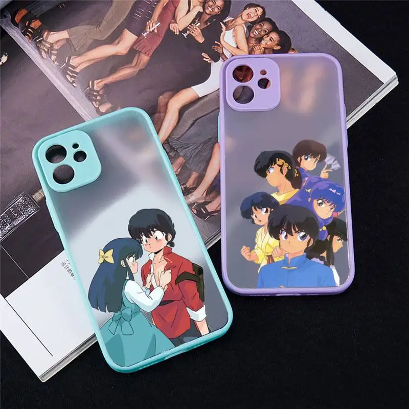 

Ranma 1 2 japanese anime Phone Case matte transparent For iphone 7 8 11 12 13 plus mini x xs xr pro max cover