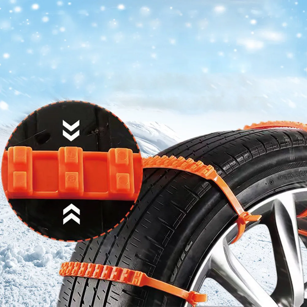 10 шт. универсальные автомобильные цепи для снега внедорожников SUV Толстая зимняя