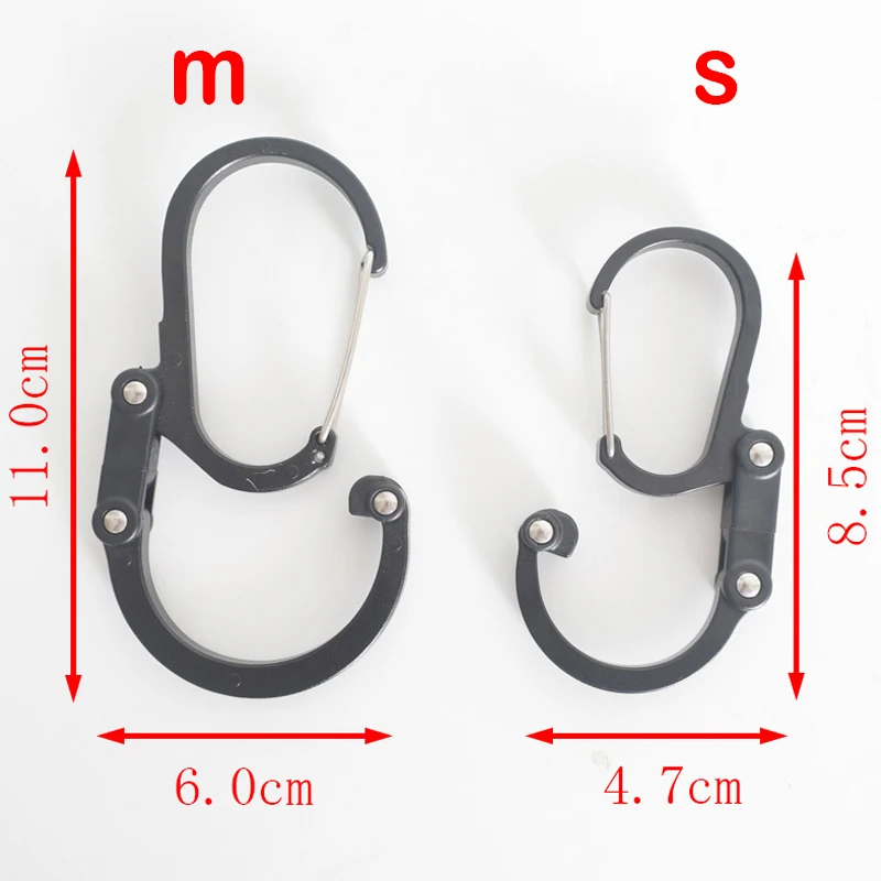 

New Outdoor Carabiner Clip Swivel Hook Aluminum Alloy D-type Buckle Portable Key Chain XD88