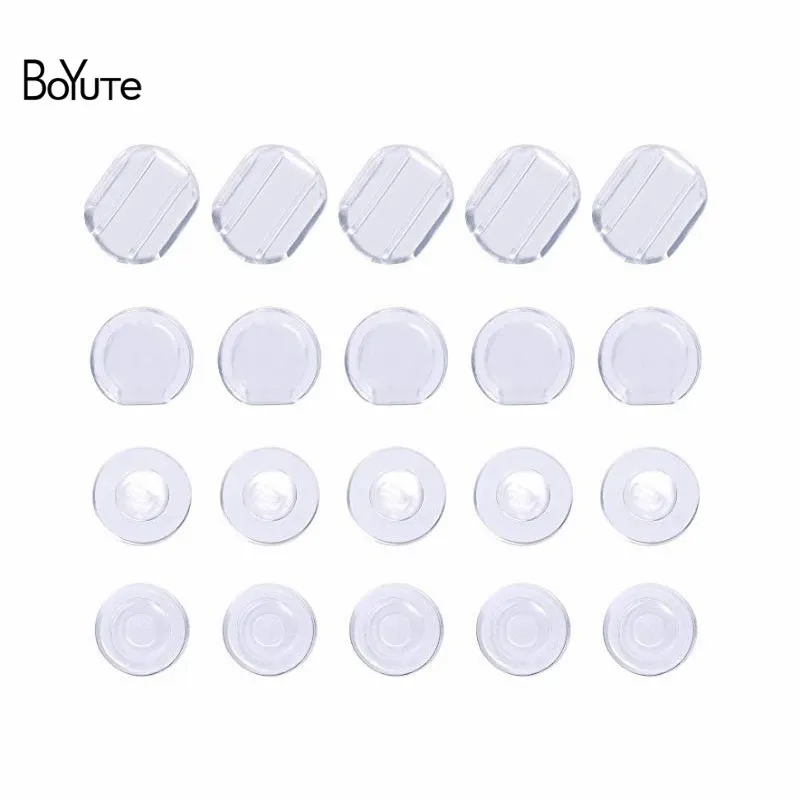 BoYuTe Mix 4 стиля (100 шт./лот) прозрачные мягкие противоболевые клипсы для ушей