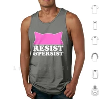 pink pussy hat persist resist original tank tops vest 100 cotton love love trumps hate safety pin imwithyou anti trump not