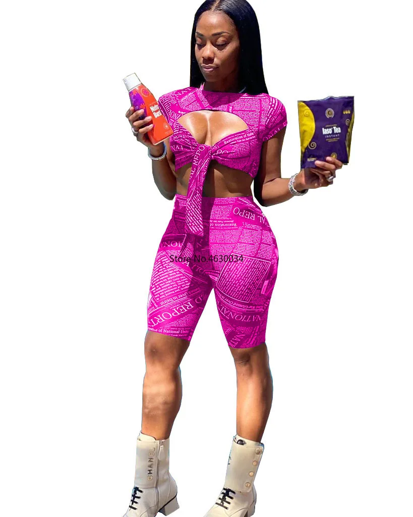 Женский комплект из двух предметов летние спортивные костюмы с бантиком и