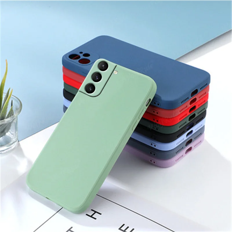 

For Samsung Galaxy S23 Plus Case Cover Samsung A54 A53 A73 A13 A14 S22 S23 Plus Ultra Coque Funda Capa Liquid Silicone Soft Case