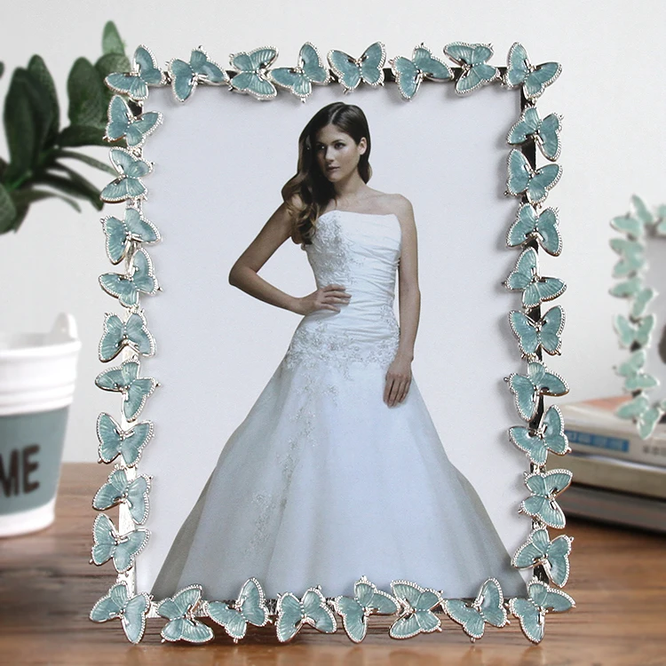 6 7 8 10 дюймов металлическая рамка для фотографий с узором в виде бабочки Свадебная