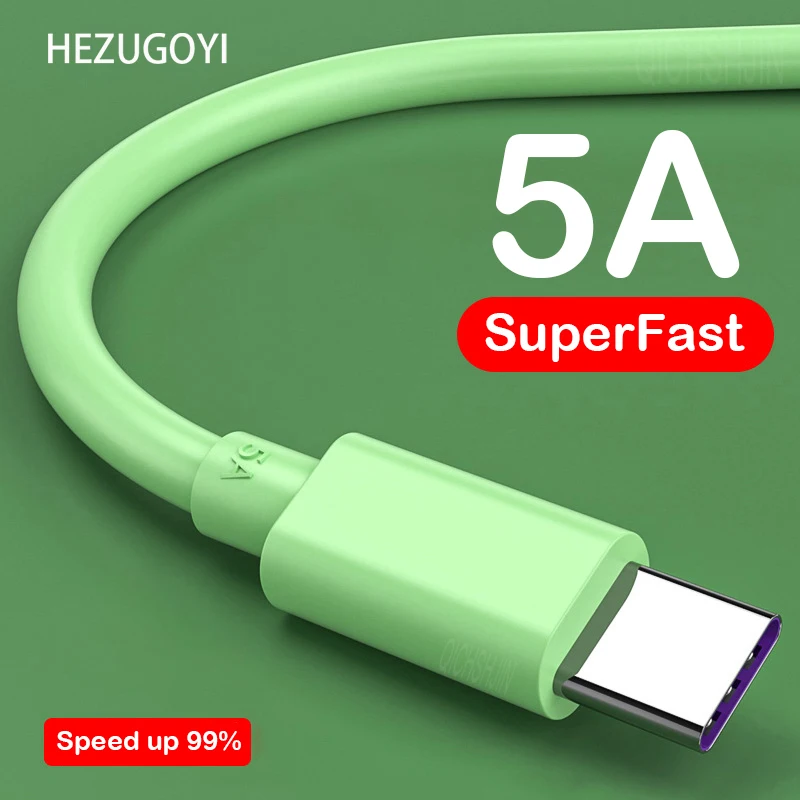 5А супер зарядный USB кабель типа C для Huawei Mate 20 P30 P40 Samsung S10 Смартфон Быстрая зарядка