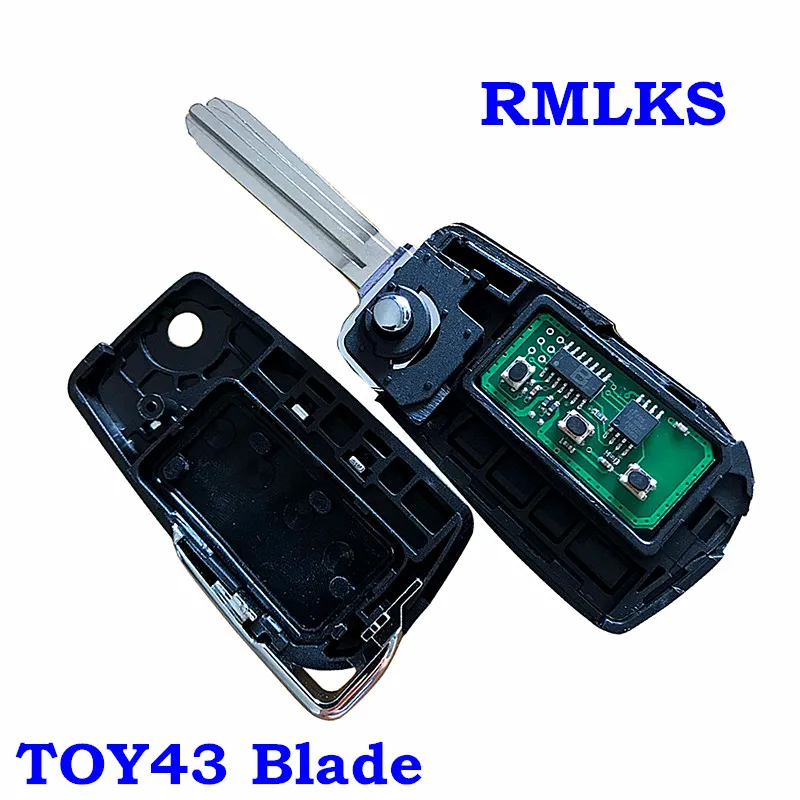 Сменный откидной дистанционный ключ 315 МГц 433 TOY43 Blade 4D67 4C Чип для Toyota Prado 120 RAV4 Kluger FCC