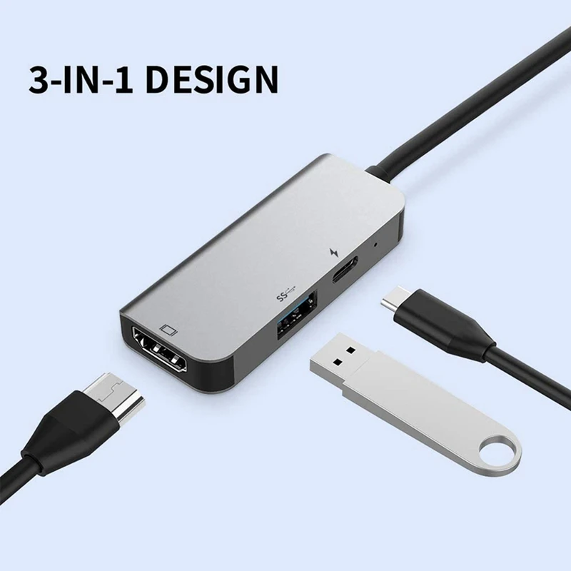 

Type-C Hub Multifunctional Expansion Dock Hdmi USB3.0 HD Converter USB-C Hub with PD