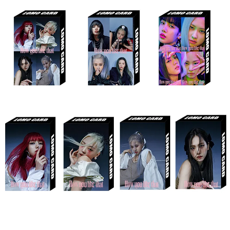 

KPOP BP Powder Ink New Album How You Like That Same Type Of LOMO Card Small Card Postcard Random Card Around