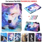 Чехол для планшета Lenovo Tab M10 с рисунком милого кота щенка волка, чехол с подставкой 10,1 дюйма для Lenovo M10, чехол для детей TB X505F X505X X505L X605F