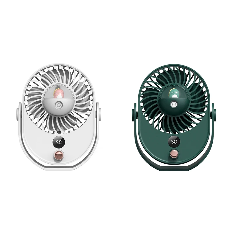 

2 in 1 Mini USB Charging Humidifier Air Cooler Fan Home Office Desktop Water Spray Humidify Misting Cooling Fans