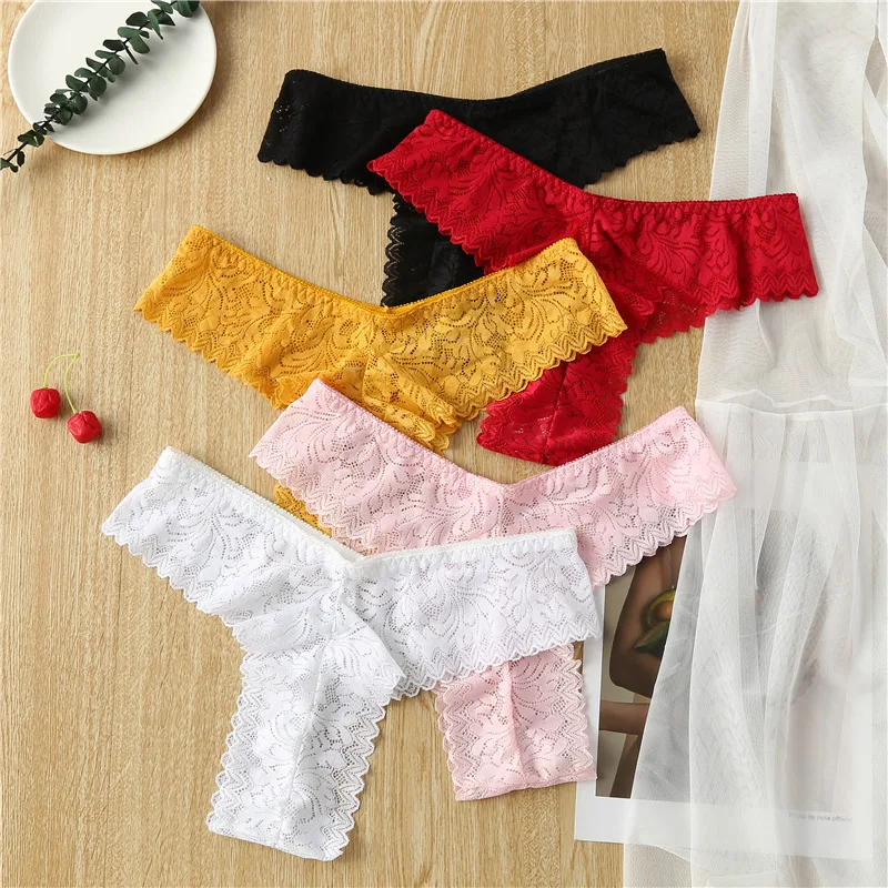 

Ladies Lace Thong Sexy Panties Hot Seductive Low-waist Panties Plus Size Lingere Sexy Thong G String Panties Crotchless Bikini
