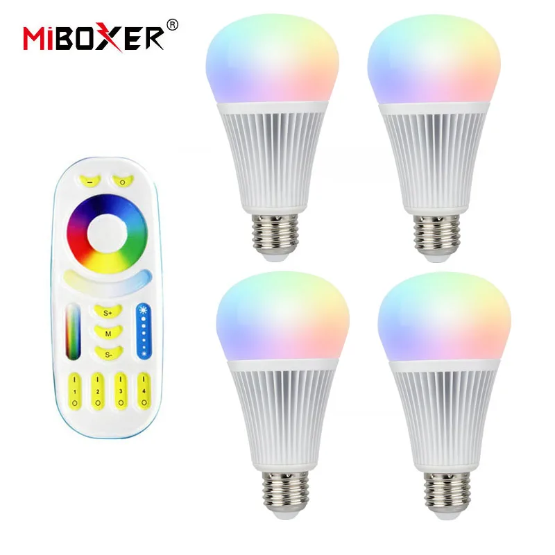 Miboxer 9 Вт 12 RGB + CCT изменение цвета E27 Светодиодная лампа 2700 6500K Вай Фай совместимый 4