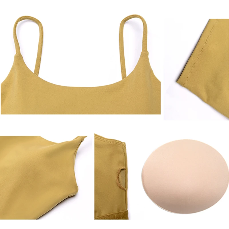 

Women Gym Underwear Shockproof Sports Bra Soft Naked Feel Running Tops Workout Vest Fitness Yoga Bras With Removable Pads