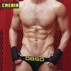 Мужские трусы бикини из дышащего хлопка sпанси, серые брифы, сексуальное нижнее белье для мужчин, гей-трусы бандаж BS3517,