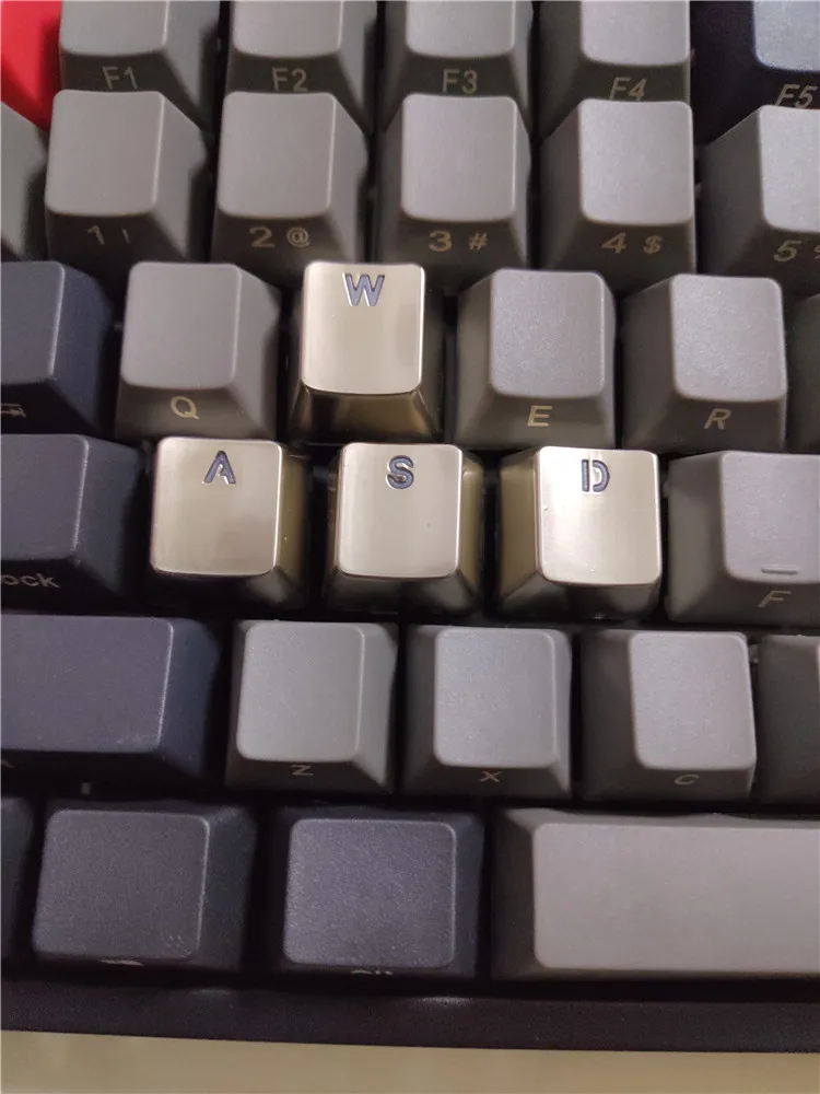 

Silver Metal arrow keycaps cherry mx OEM backlighting keycap direction WASD