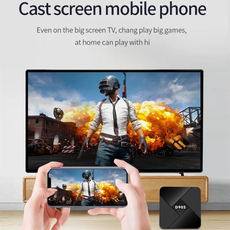 Приставка Смарт-ТВ D905 Android 10 0 4 + 32 ГБ Wi-Fi 2 4/4K | Электроника