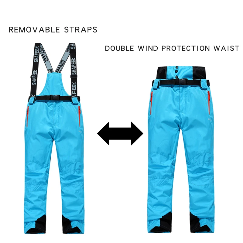 Лыжный костюм для мужчин зимний теплый ветрозащитный водонепроницаемый Спорт на