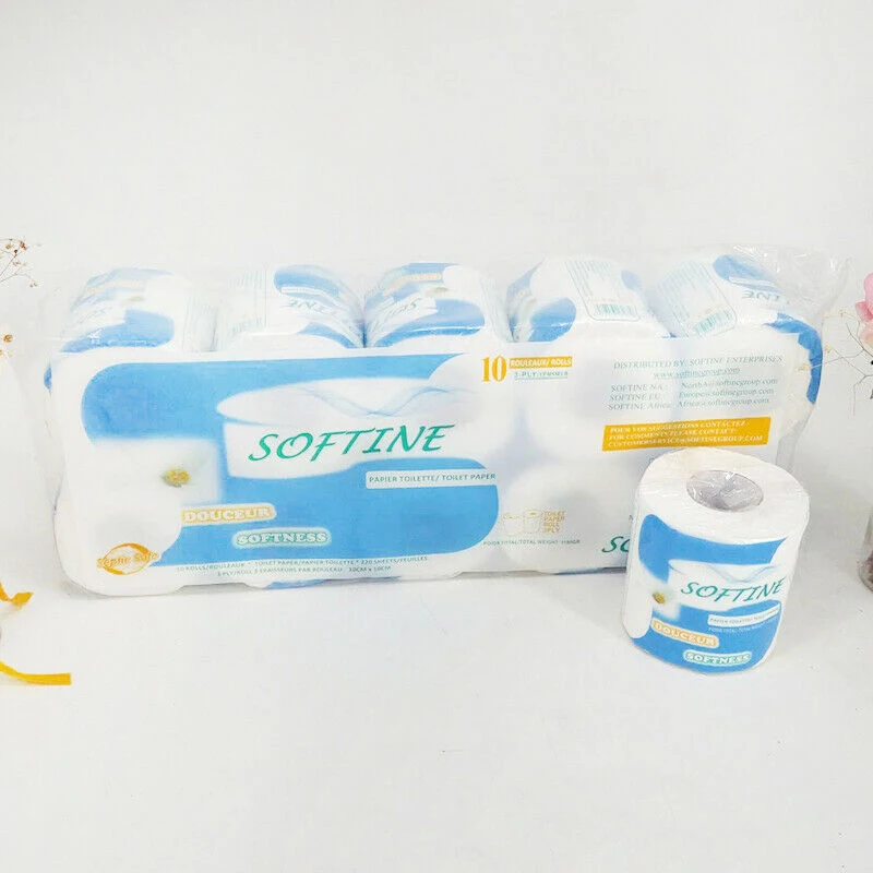 

Newly 10 Roll Toilet Paper Roll Home Kitchen Bath Tissue Bathroom White Soft 3 Ply S66