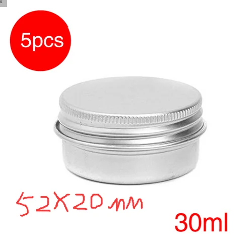 5 шт. многоразовые контейнеры алюминиевая пустая Косметическая Серебряная