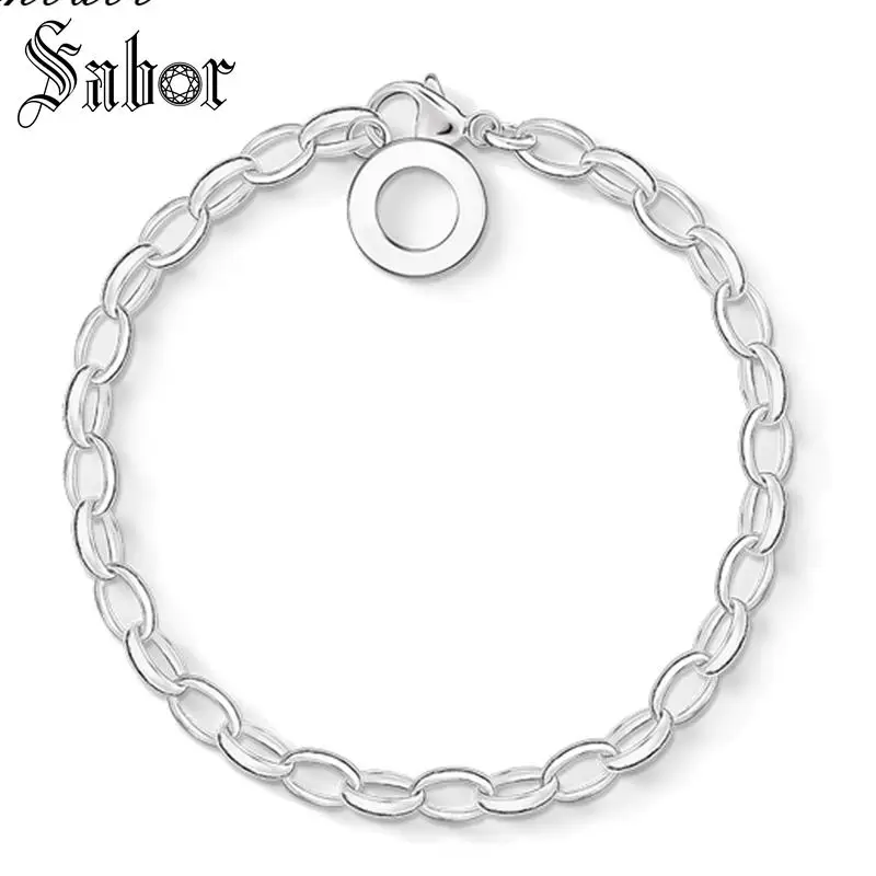 Браслеты из звеньев цепи серебряного цвета модные браслеты Клубные ювелирные