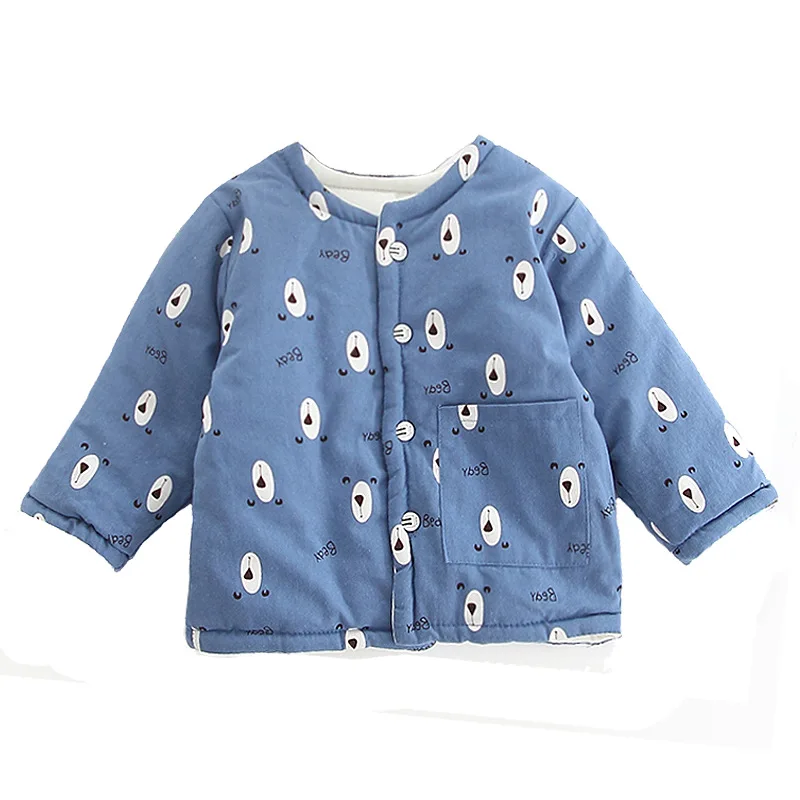 Новая детская стеганая куртка на осень и зиму теплая хлопковая для малышей