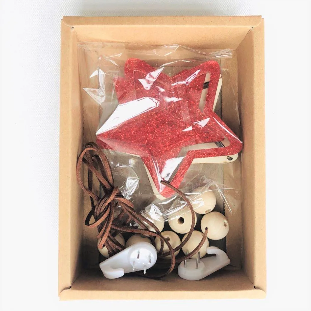 Скандинавский стиль полые блестящие звезды акриловые деревянные настенные