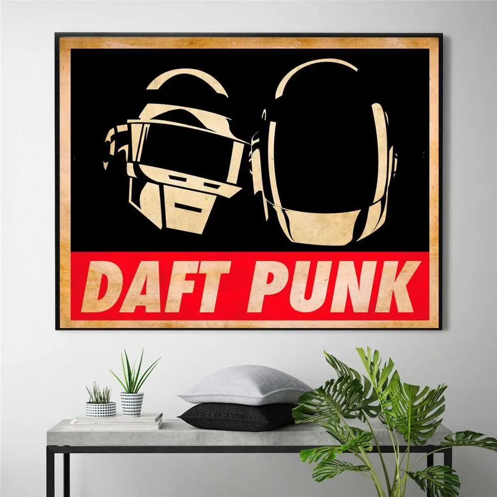 Шлем Daft Punk маска музыкальный постер и печать на холсте искусство живопись