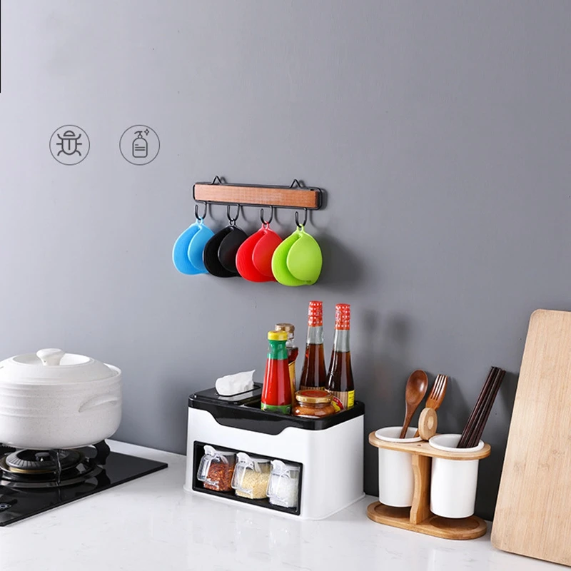 

Kitchen Rack Seasoning Container Spice Jar Box Storage Box Tableware Cutlery Knife Holder Moisture-Proof