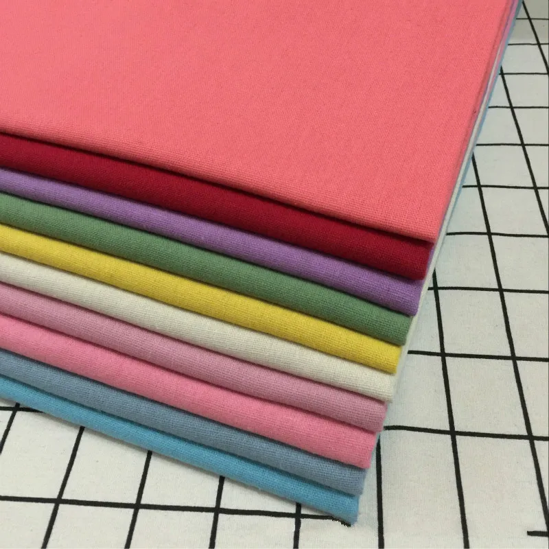 Однотонная хлопковая льняная ткань DIY шитье стеганое полотно хлопок холст