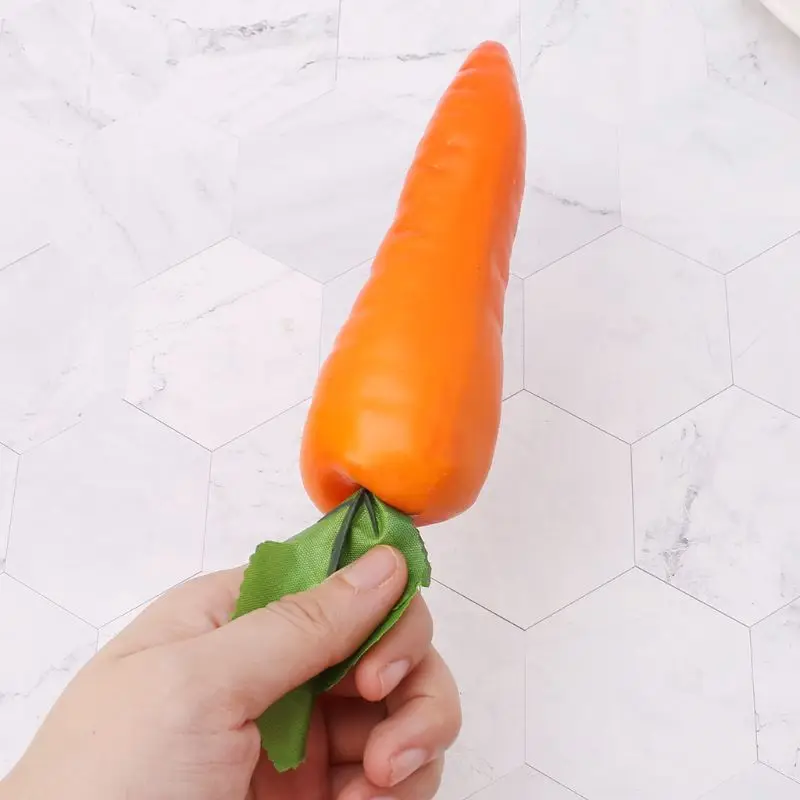 

Lifelike Artificial Carrot Simulation Fake Vegetable Photo Props Home Kitchen Decoration Kids Teaching Toy P82C