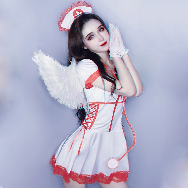 

Women Gogo Costumes Nurse Outfit Jazz Dance Costumes Bar Dj Dancers Sexy Nightclub DS Singer Hiphop Clothes Stage Wear DQS4419