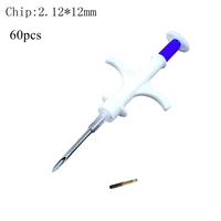 134 2khz iso pet chip rfid syringe dog identification tag cattle veterinary injector with implantable microchip 212mm set x60