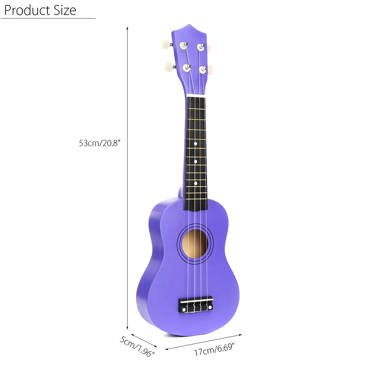 

21 inch Mini Ukulele 4 Strings Ukulele Colorful Mini Guitar Musical Educational Instrument Toys for Kids Children Gift Beginners
