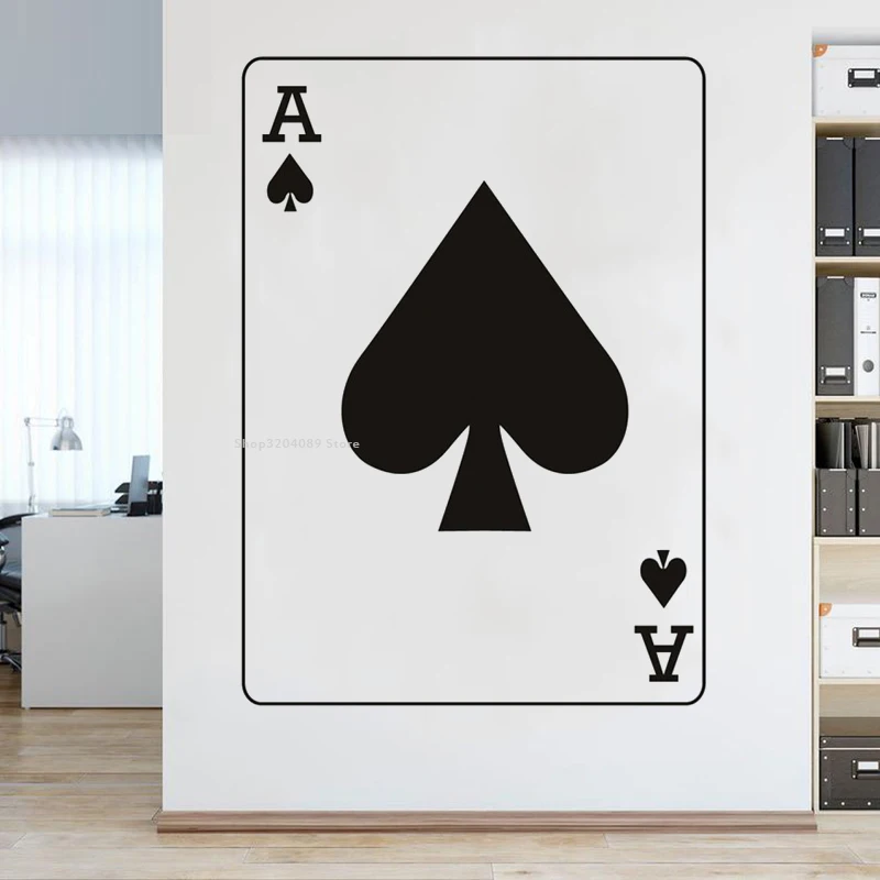 Ace Of Spades Настенная Наклейка с карточками и играми домашний декор диван фотообои