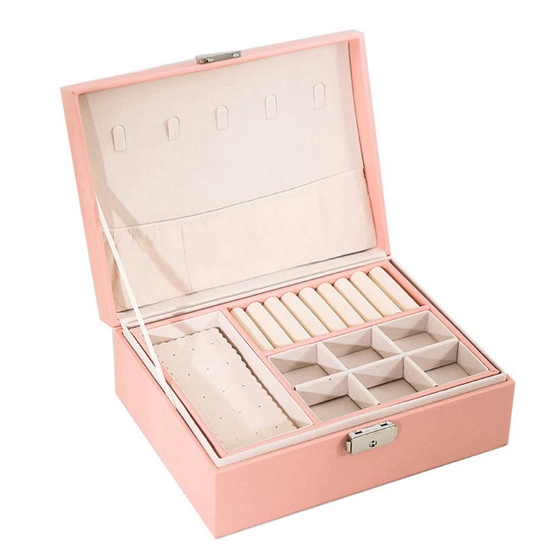 

New Jewelry Packaging Box Necklace Ring Display Earrings Storage Casket High Grade Leather