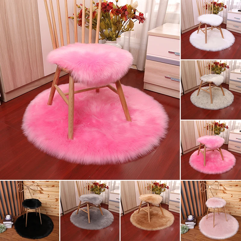 Круглое одеяло диван коврик для спальни мягкая пушистая шерсть искусственный